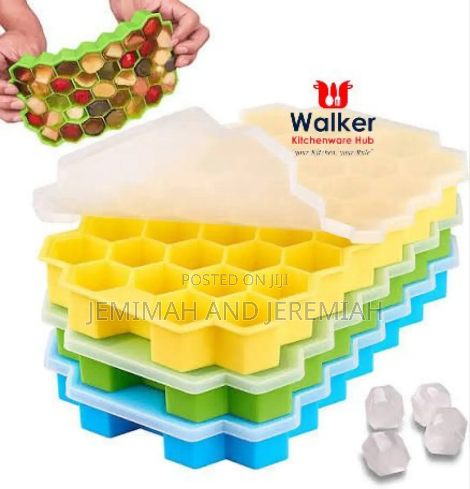 Silicon Ice Cube Tray With Acover