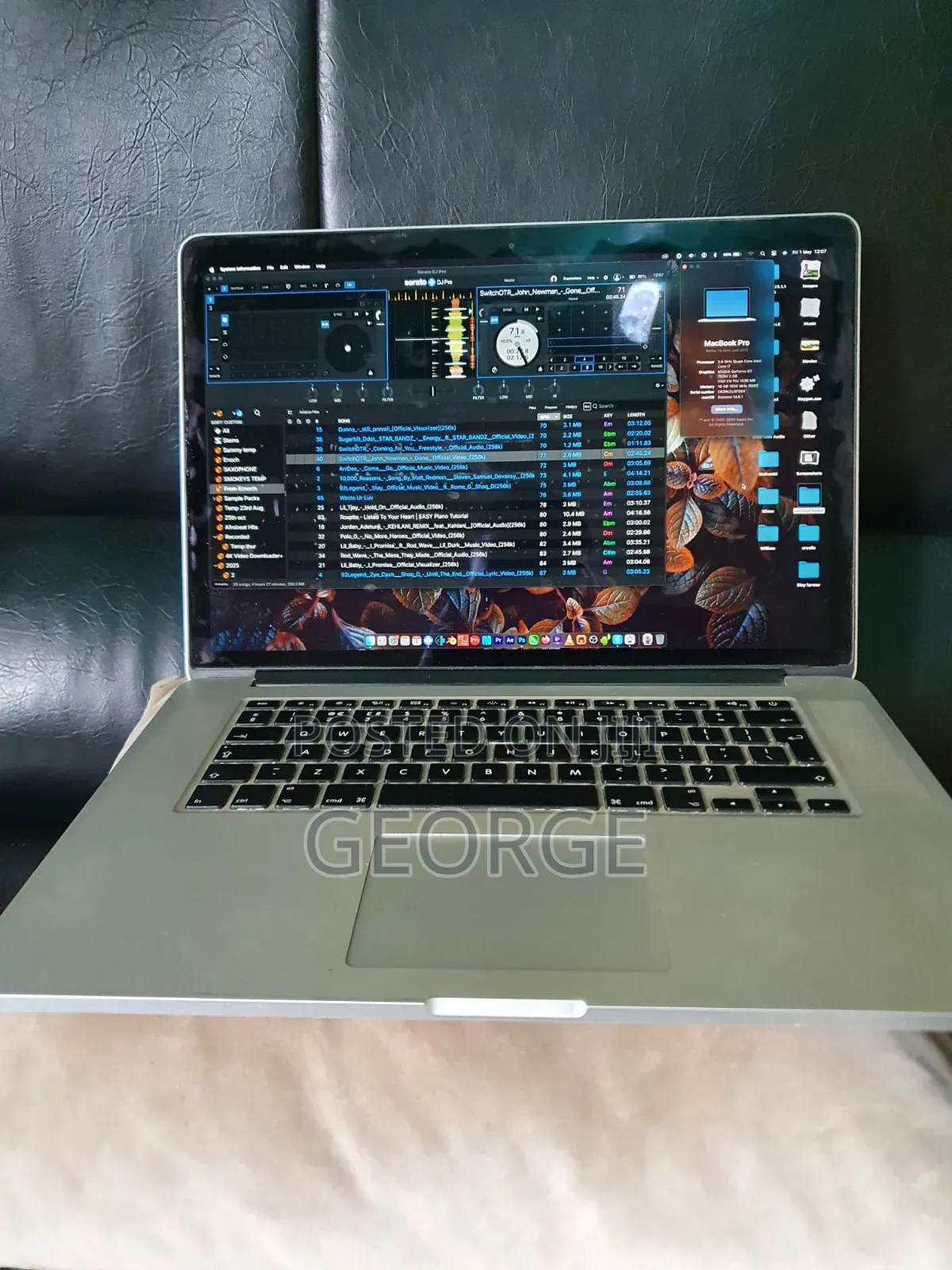 Laptop Apple MacBook Pro 2013 16GB Intel Core i7 SSD 128GB