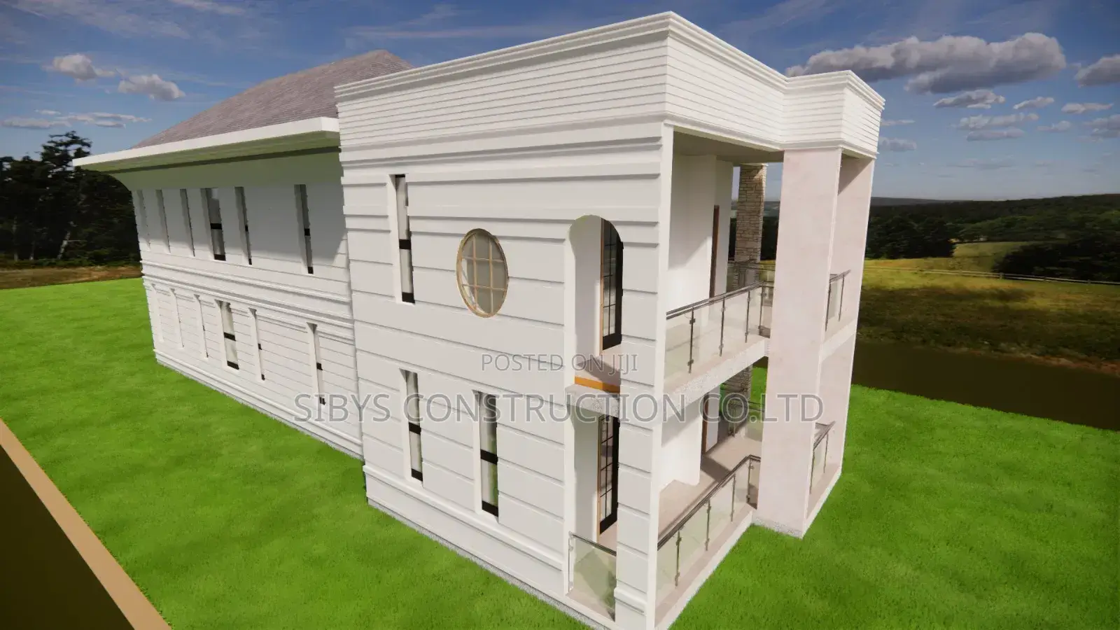 Artistic Impression of a Simple 3 Storied House