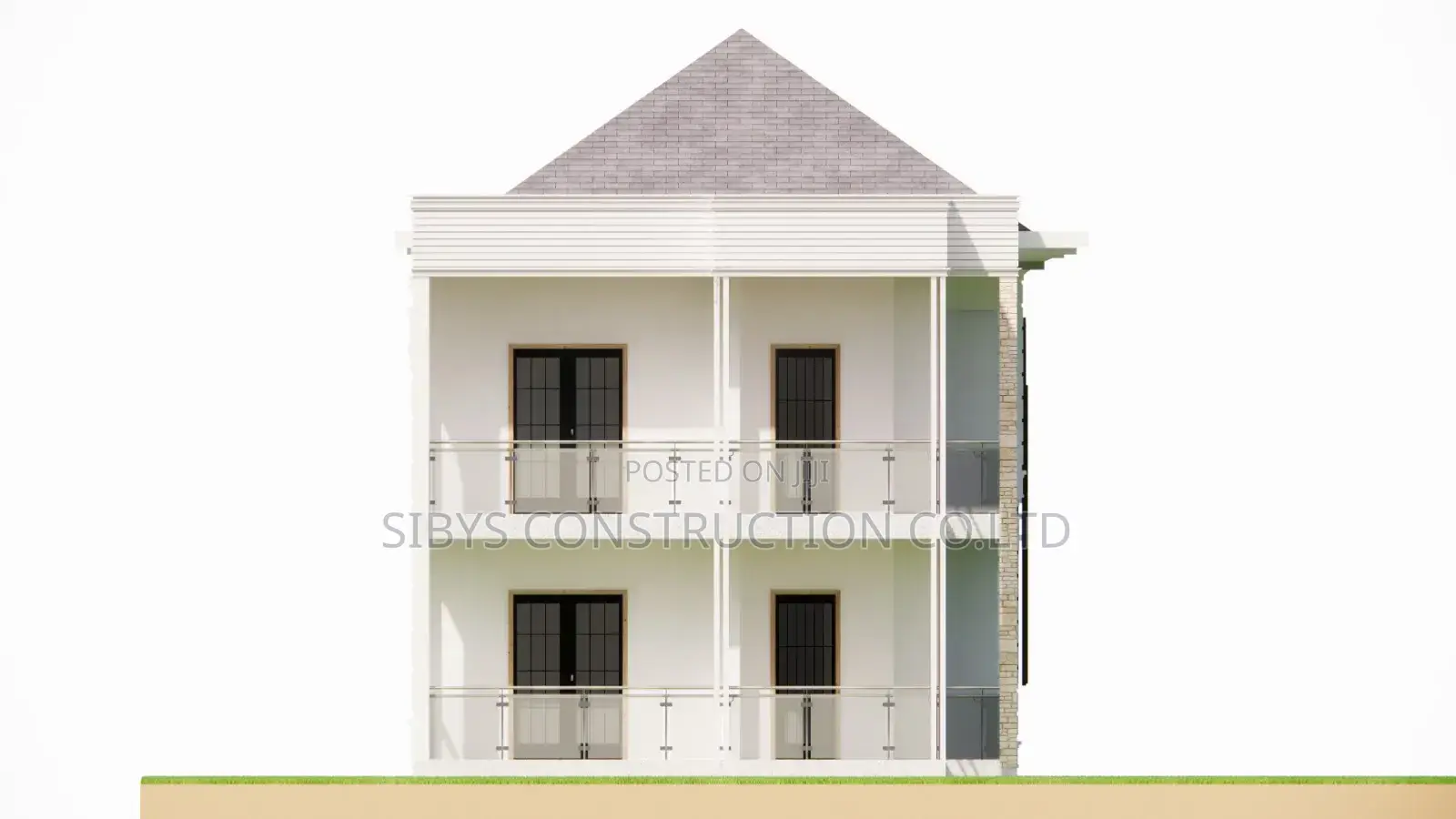 Artistic Impression of a Simple 3 Storied House