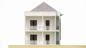 Artistic Impression of a Simple 3 Storied House