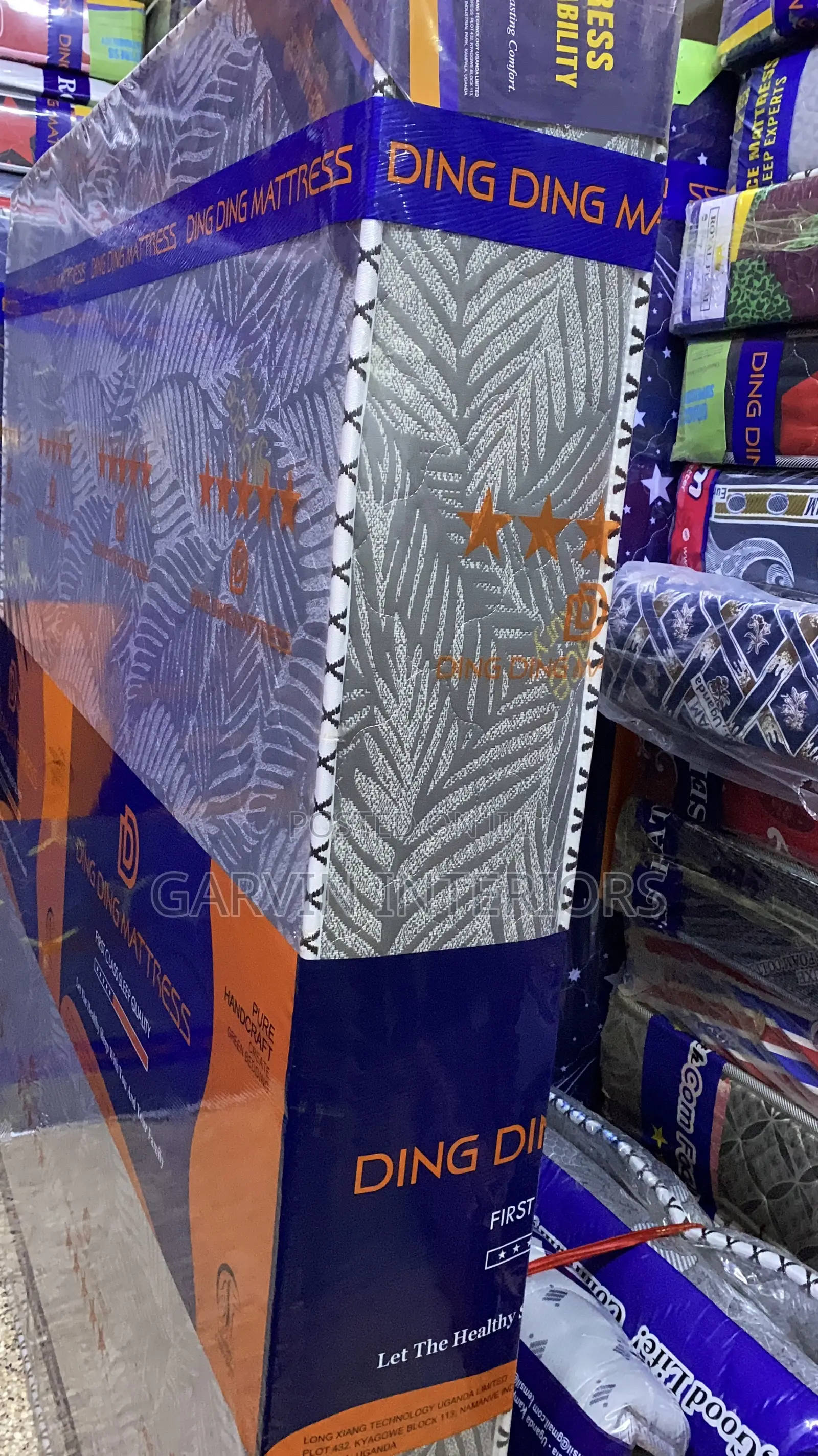 Dark Gray Fibre Mattress Premium