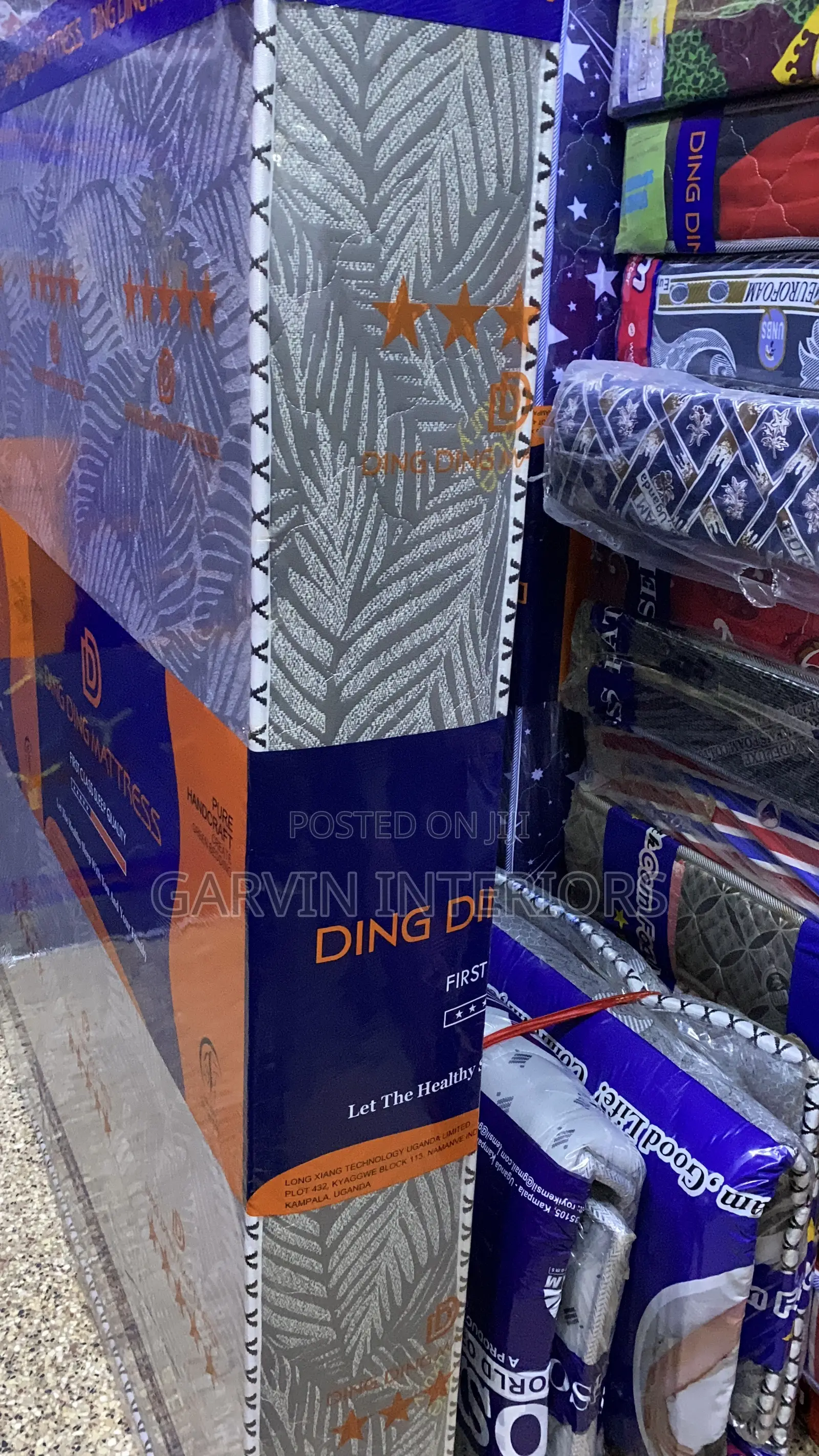 Dark Gray Fibre Mattress Premium