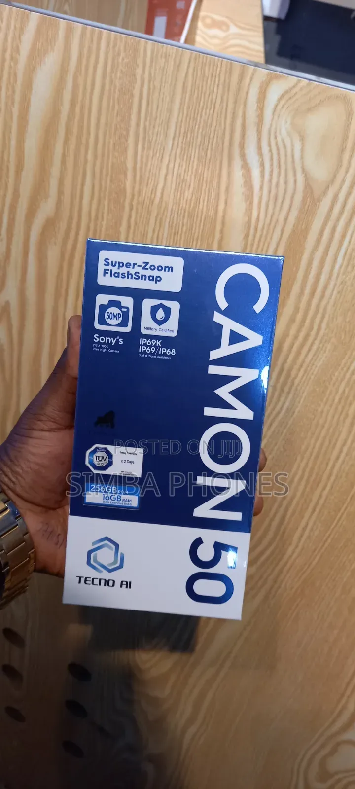 New Tecno Camon 50 256 GB Silver