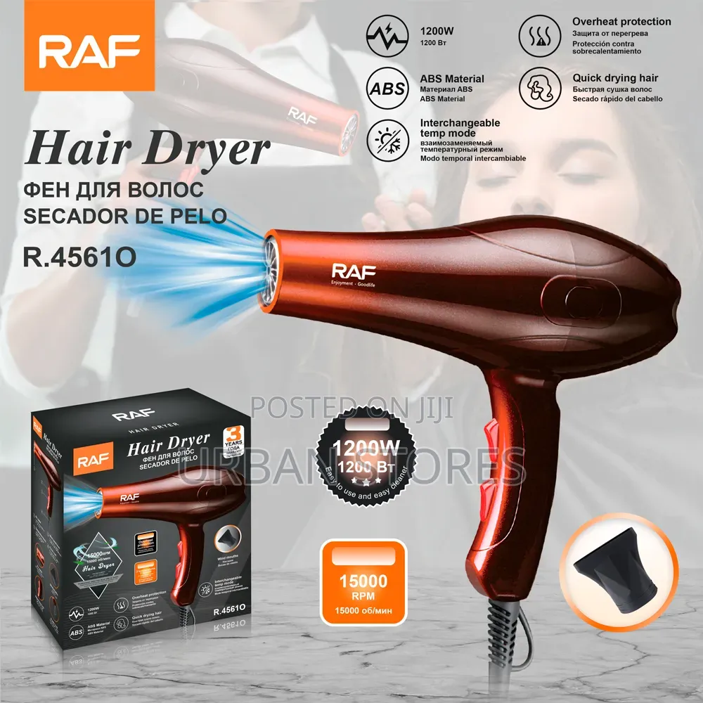 Raf R.4560 Hair Dryer - Red / Black