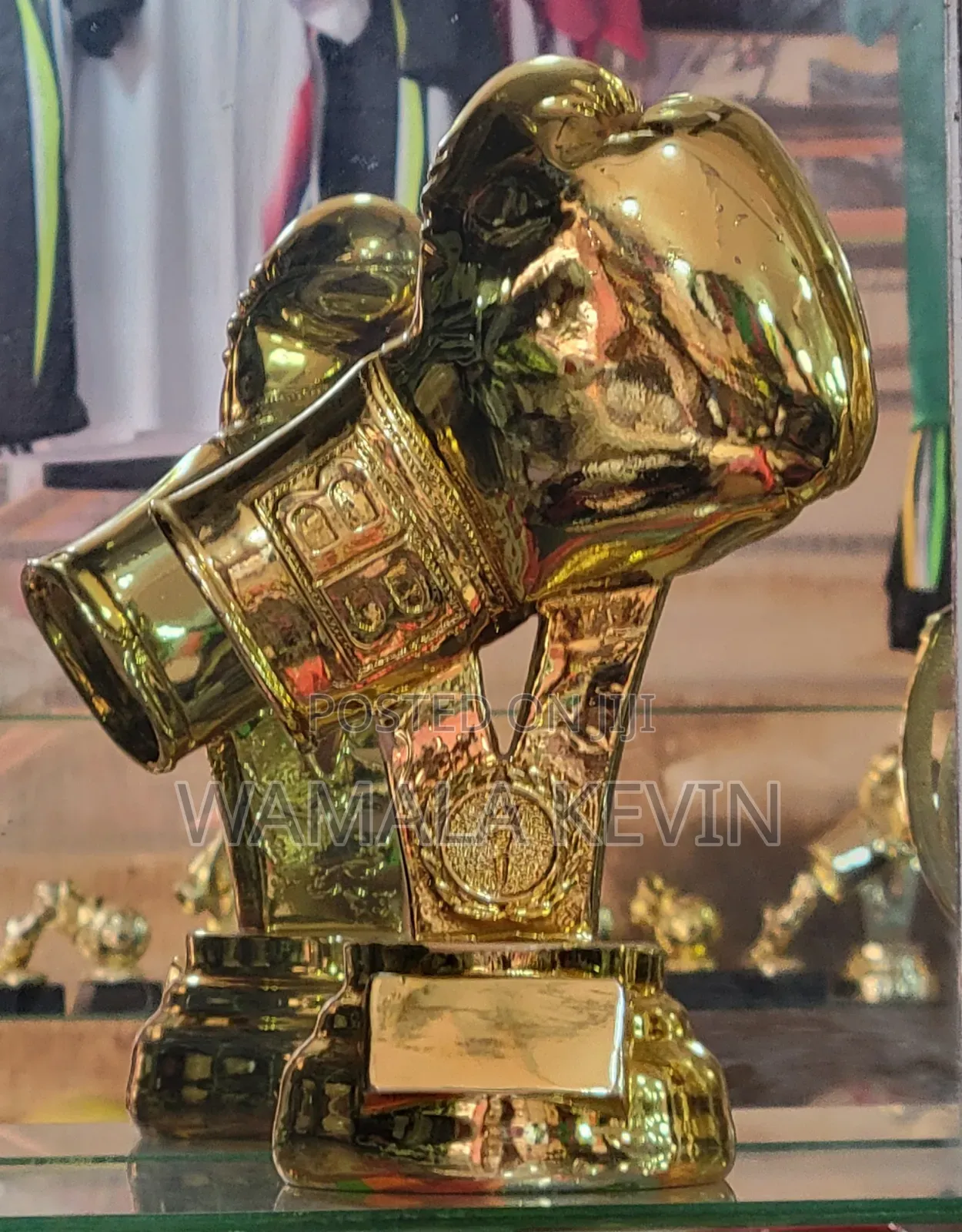 Golden Boxing Glove Trophy