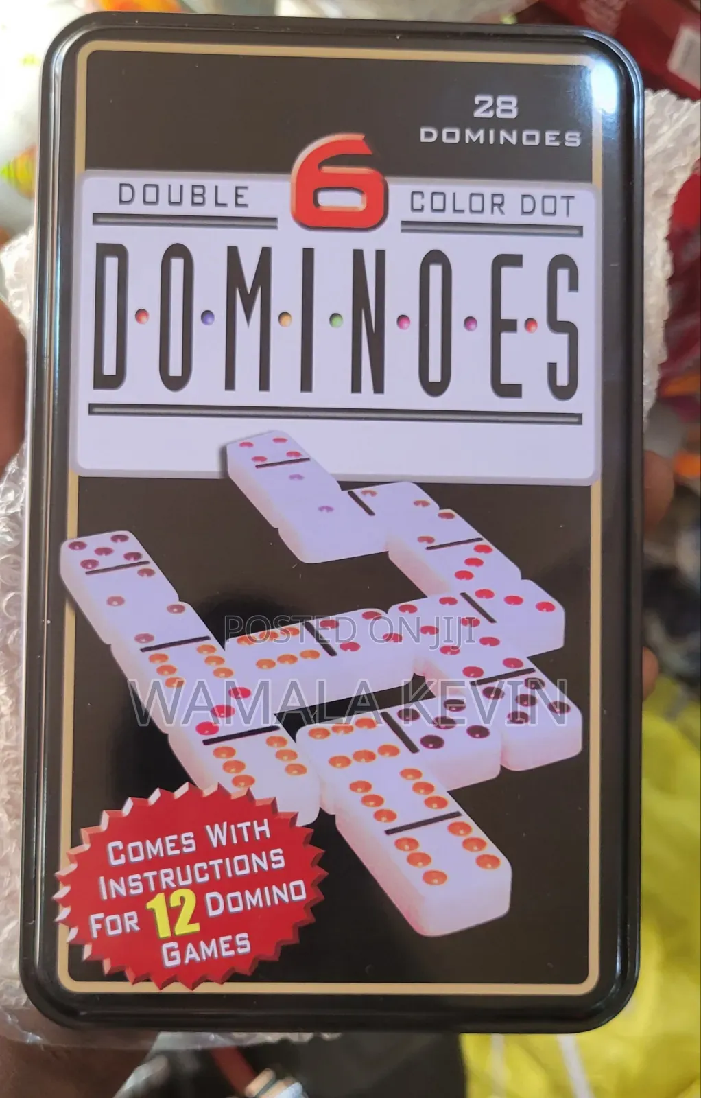 Double 6 Colour Dot Dominoes