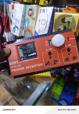Power Inverter. Car Power Inverter With Emergency Light