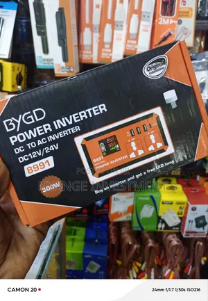 Power Inverter. Car Power Inverter With Emergency Light