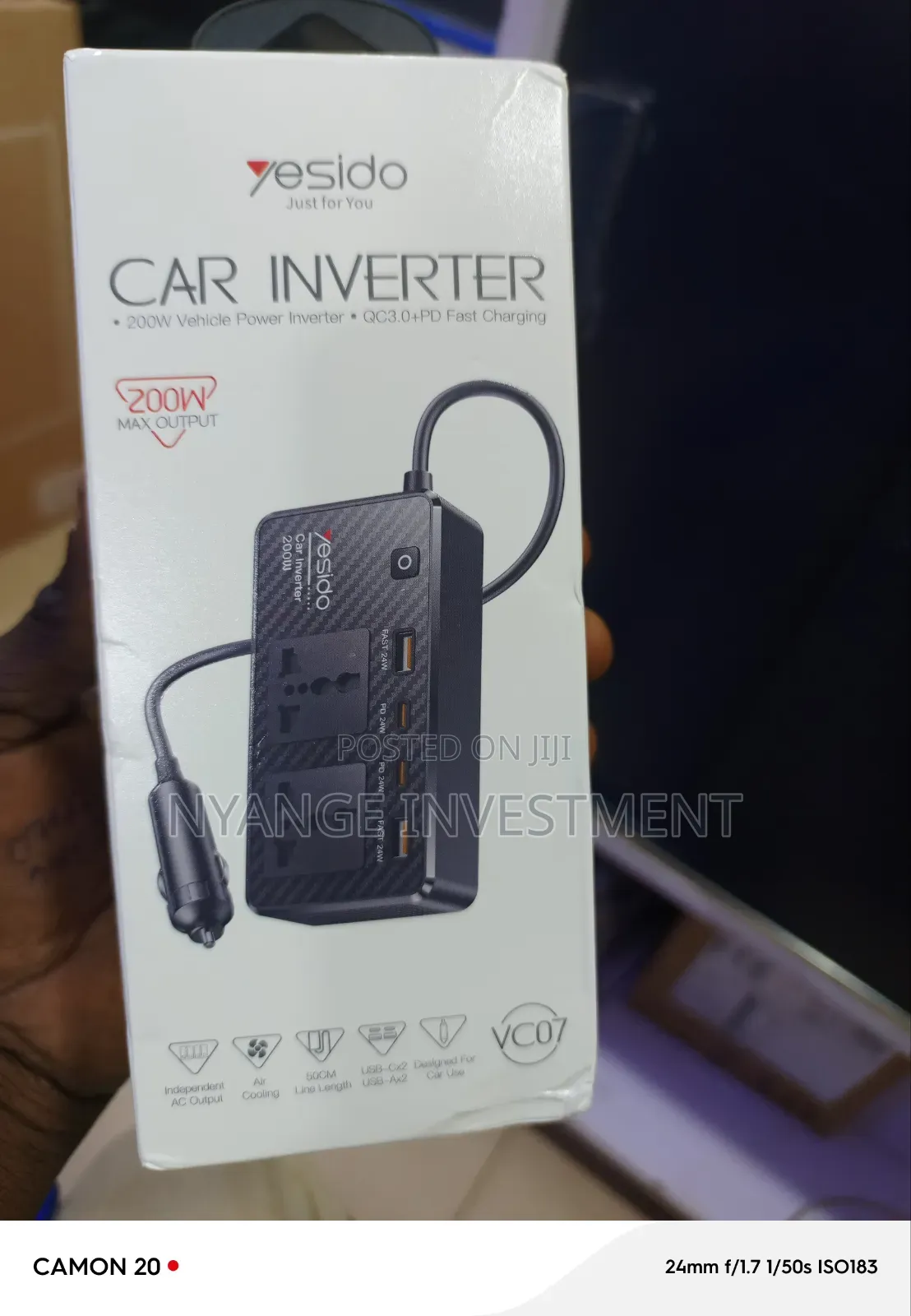 Yesdo Car Inverter 200w. Inverter and Adaptor