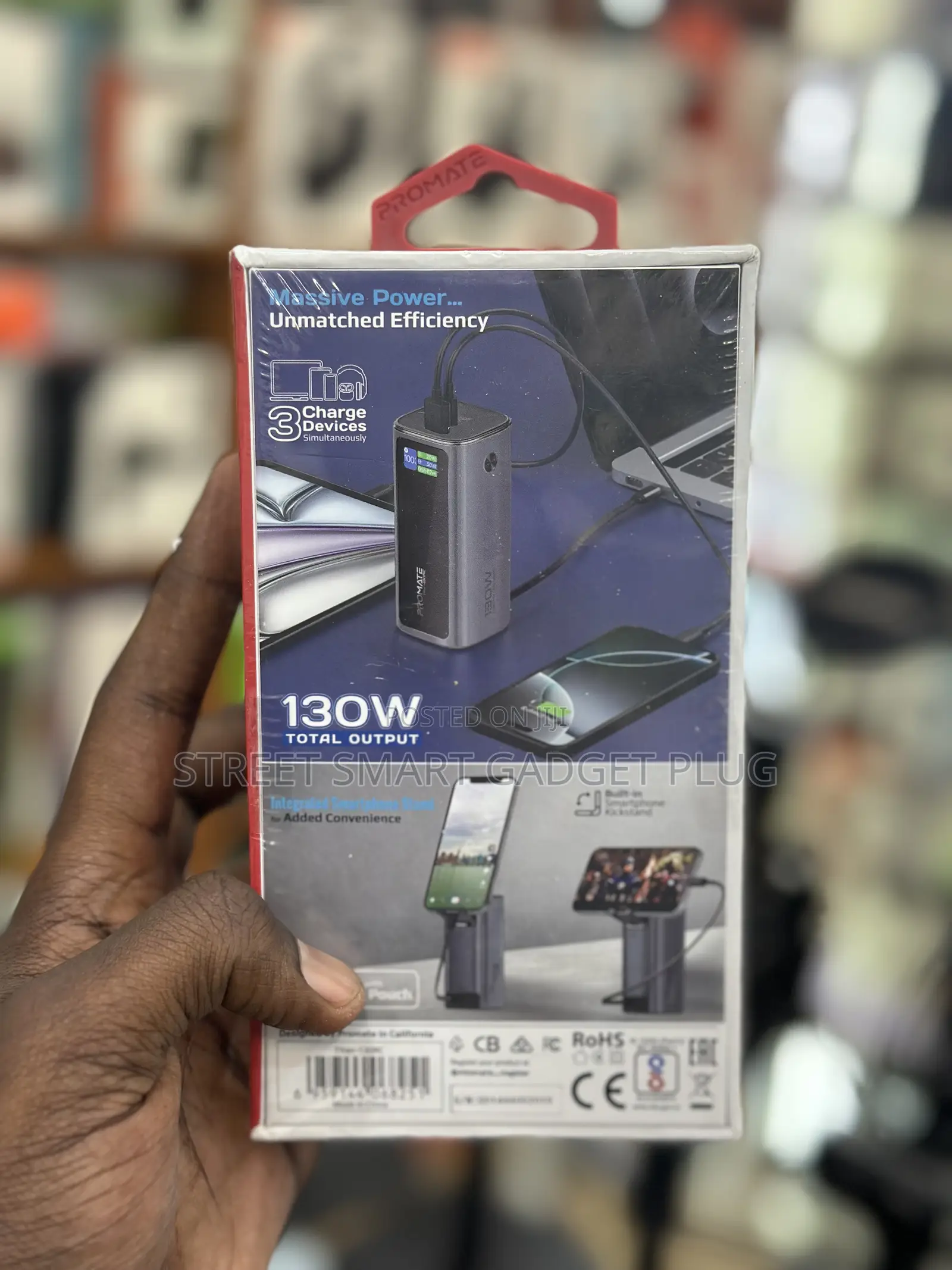 Promate 130watts 20,000mah Powerbank With Rectractable Cable