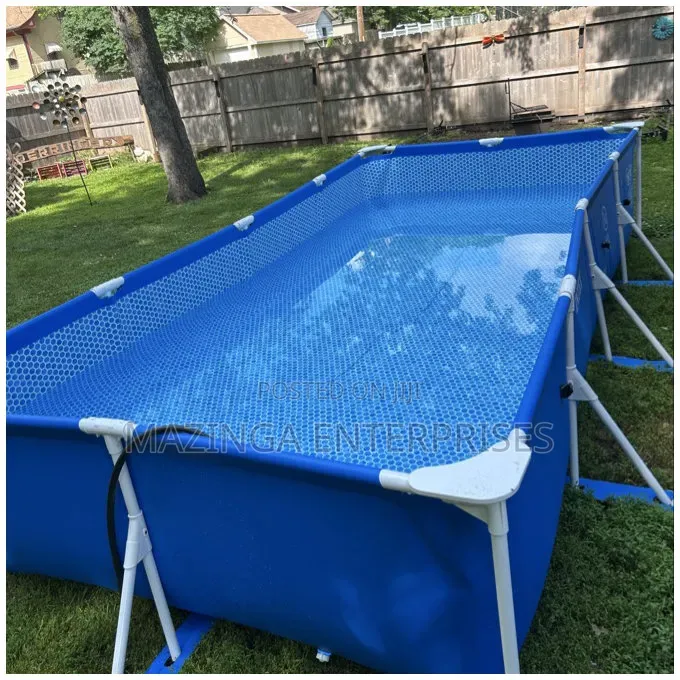 4.5mx2.2mx75cm Intex Rectanglar Metal Frame Above-ground Swimming Pool