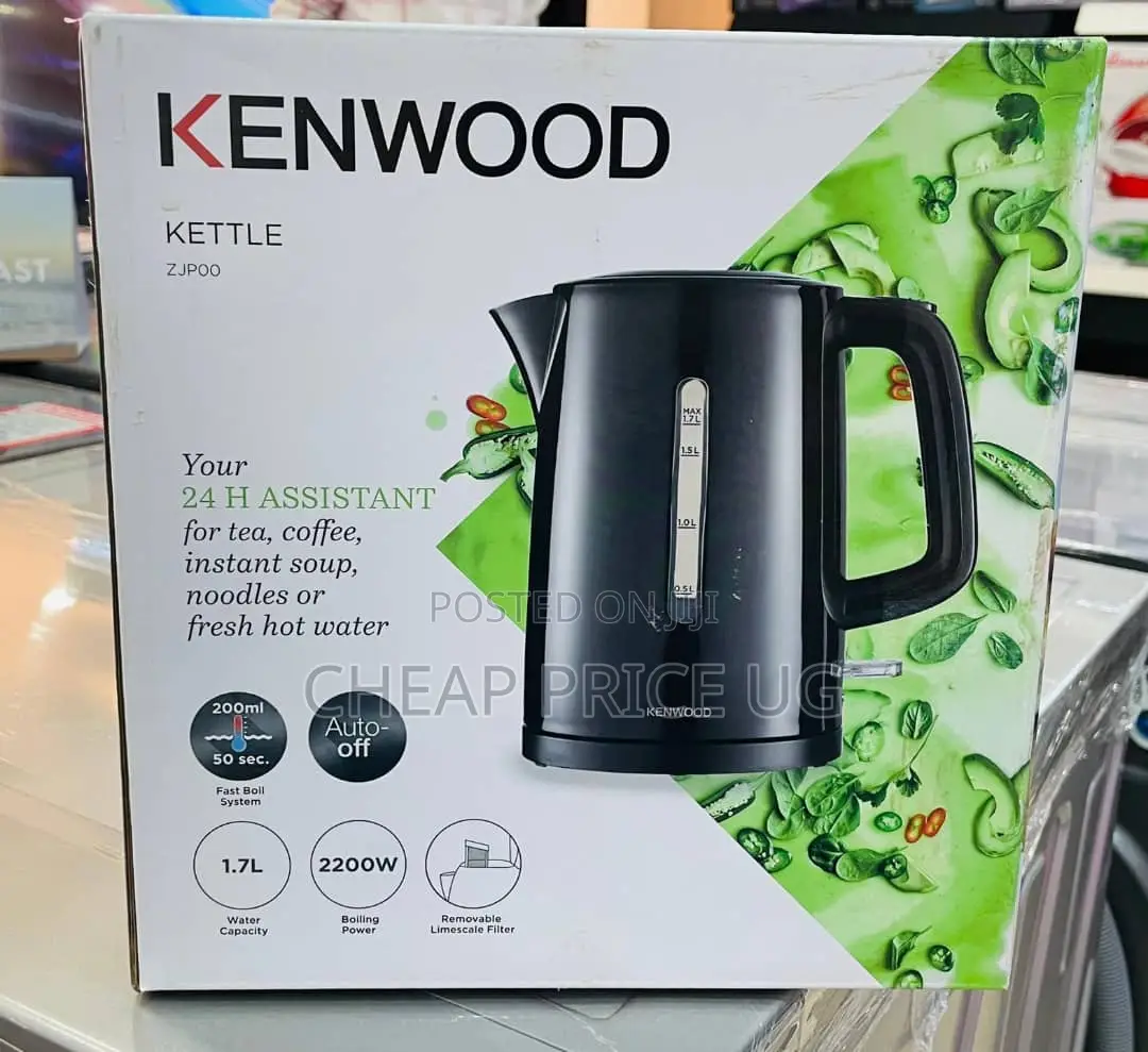 Kenwood Zjp00 Electric Kettle With a Black Finish.
