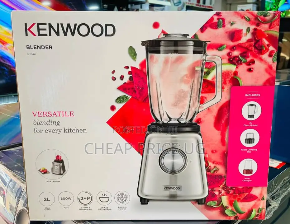 Kenwood 800w Glass Blender With Mill (Model Blp44.270ss).