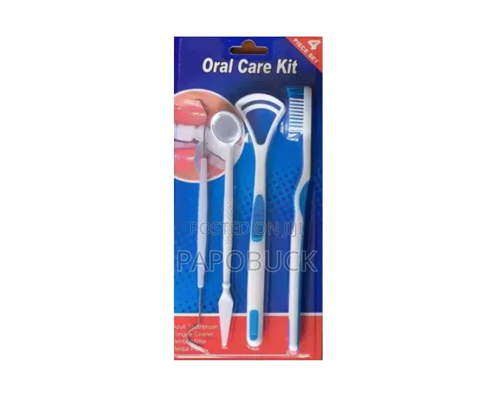 4-Piece Dental Care Kit Includes Essential Tools for Oral Hygiene