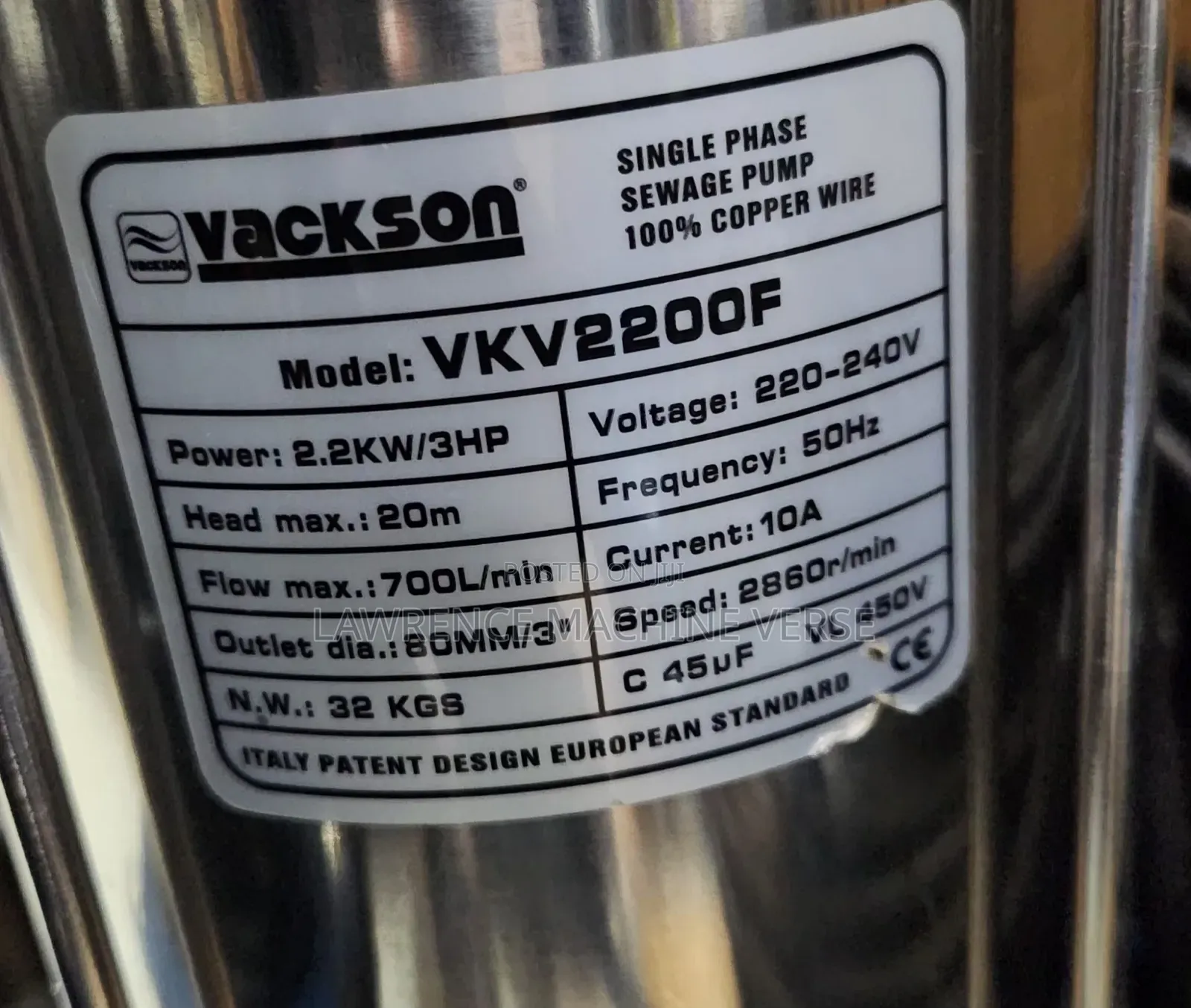 Sewage Submersible Pump 3" 3hp