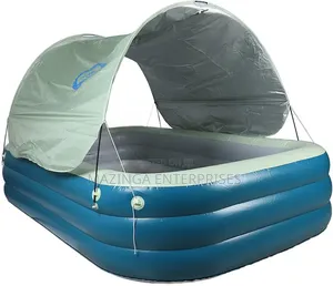 Inflatable Pool With Removable Sunshade Canopy