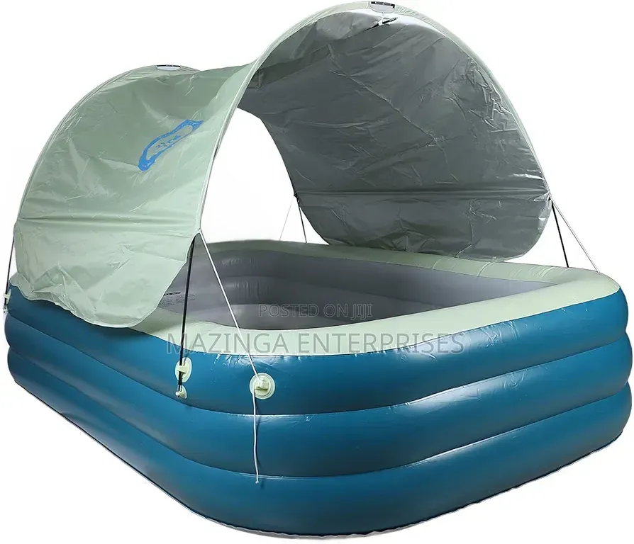 Inflatable Pool With Removable Sunshade Canopy