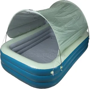 Inflatable Pool With Removable Sunshade Canopy