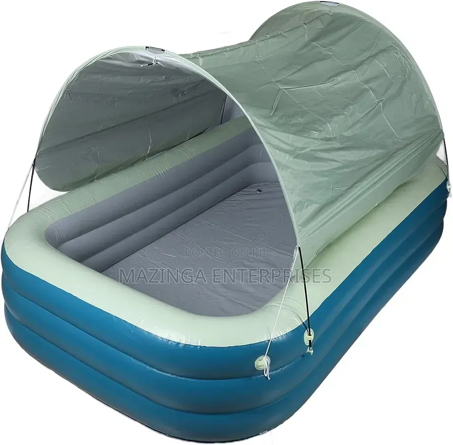 Inflatable Pool With Removable Sunshade Canopy