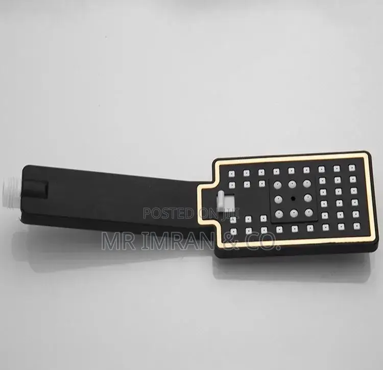 Modern Black And Gold Handheld Shower Head Set