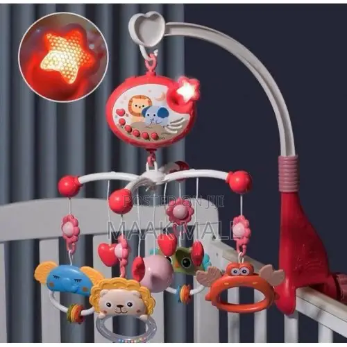 Rotating Baby Music Crib Mobile Remote Control