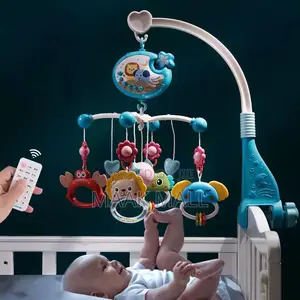 Rotating Baby Music Crib Mobile Remote Control