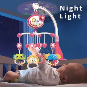 Rotating Baby Music Crib Mobile Remote Control