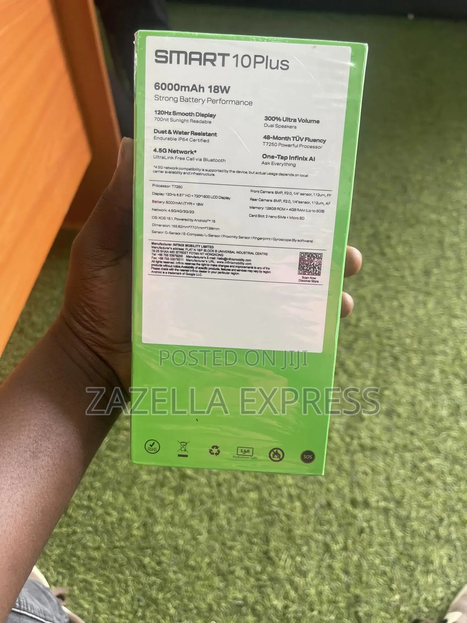 New Infinix Smart 10 Plus 128 GB Black