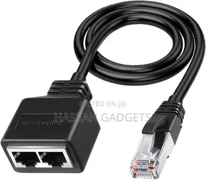 Ethernet Cable Splitter, 1 Male to 2 Female Ethernet Splitter , Rj45