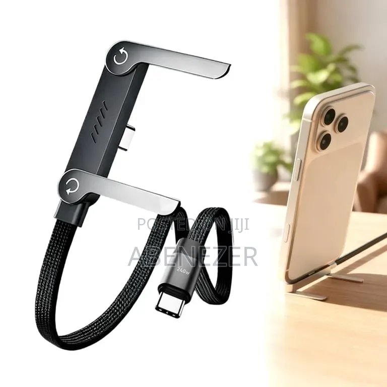 240w Super Fast Charge Type-c To C Cable + Foldable Phone Stand