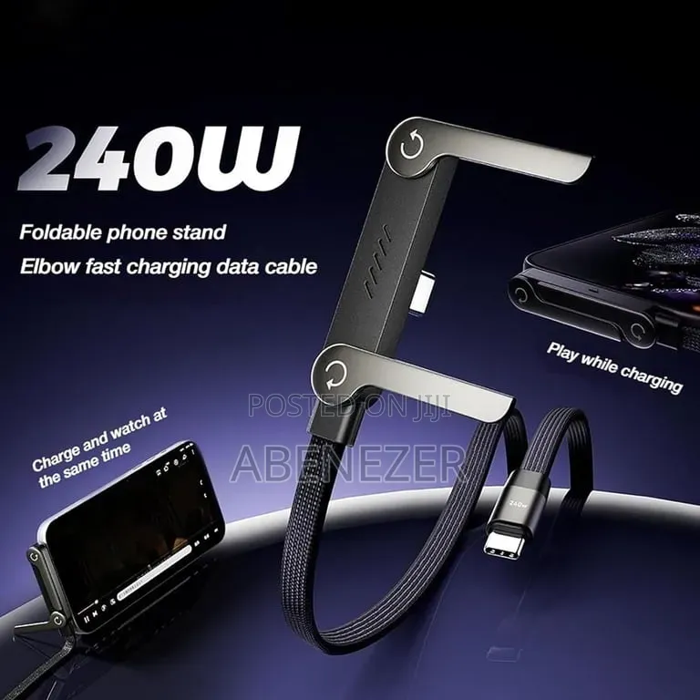 240w Super Fast Charge Type-c To C Cable + Foldable Phone Stand