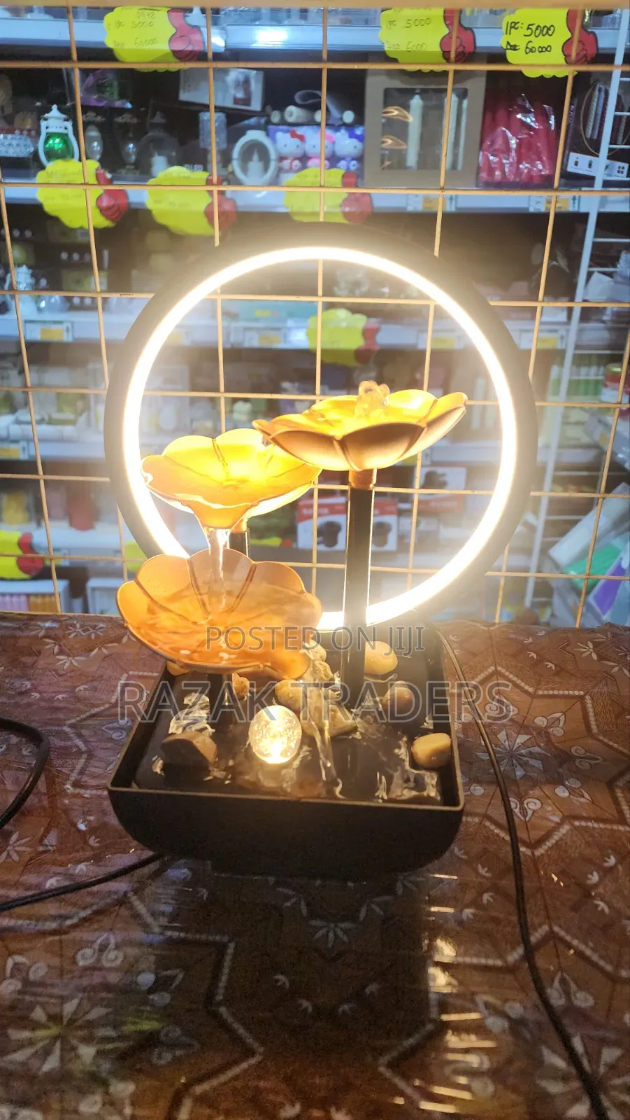 Tabletop Water Fountain Small Desk Waterfall Fountain for Home Decor