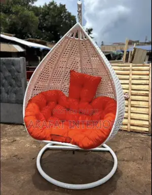 White Swing Chair Basket
