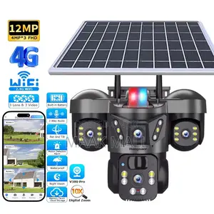 V380 - Ultra Hd Smart Solar Camera With 4 Lenses 360 Rotation