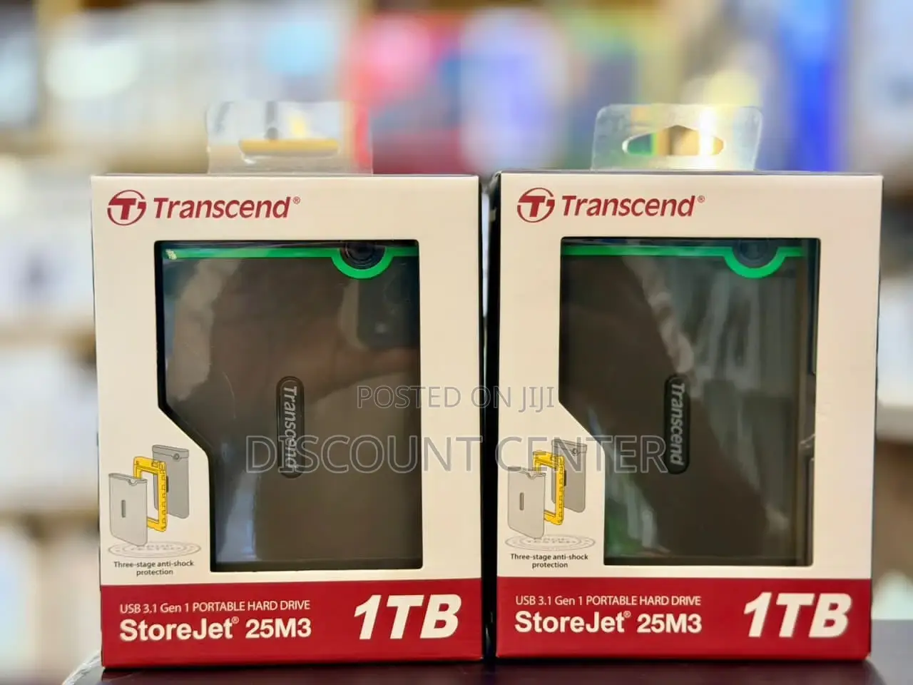 Transcend 1tb External HDD Hard Drive Usb3.1 Storejet 25m3