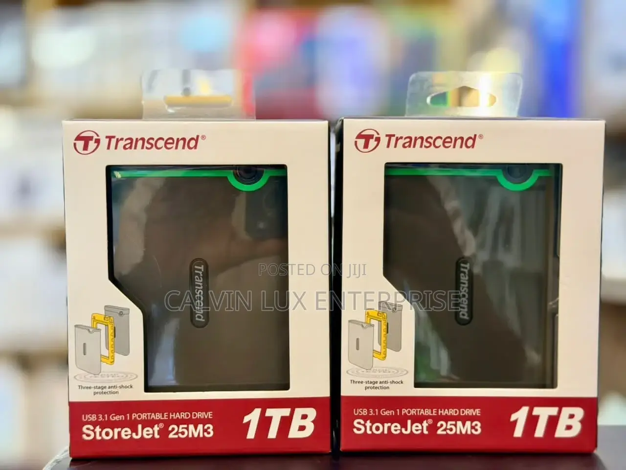 Transcend 1tb External HDD Hard Drive Usb3.1 Storejet 25m3