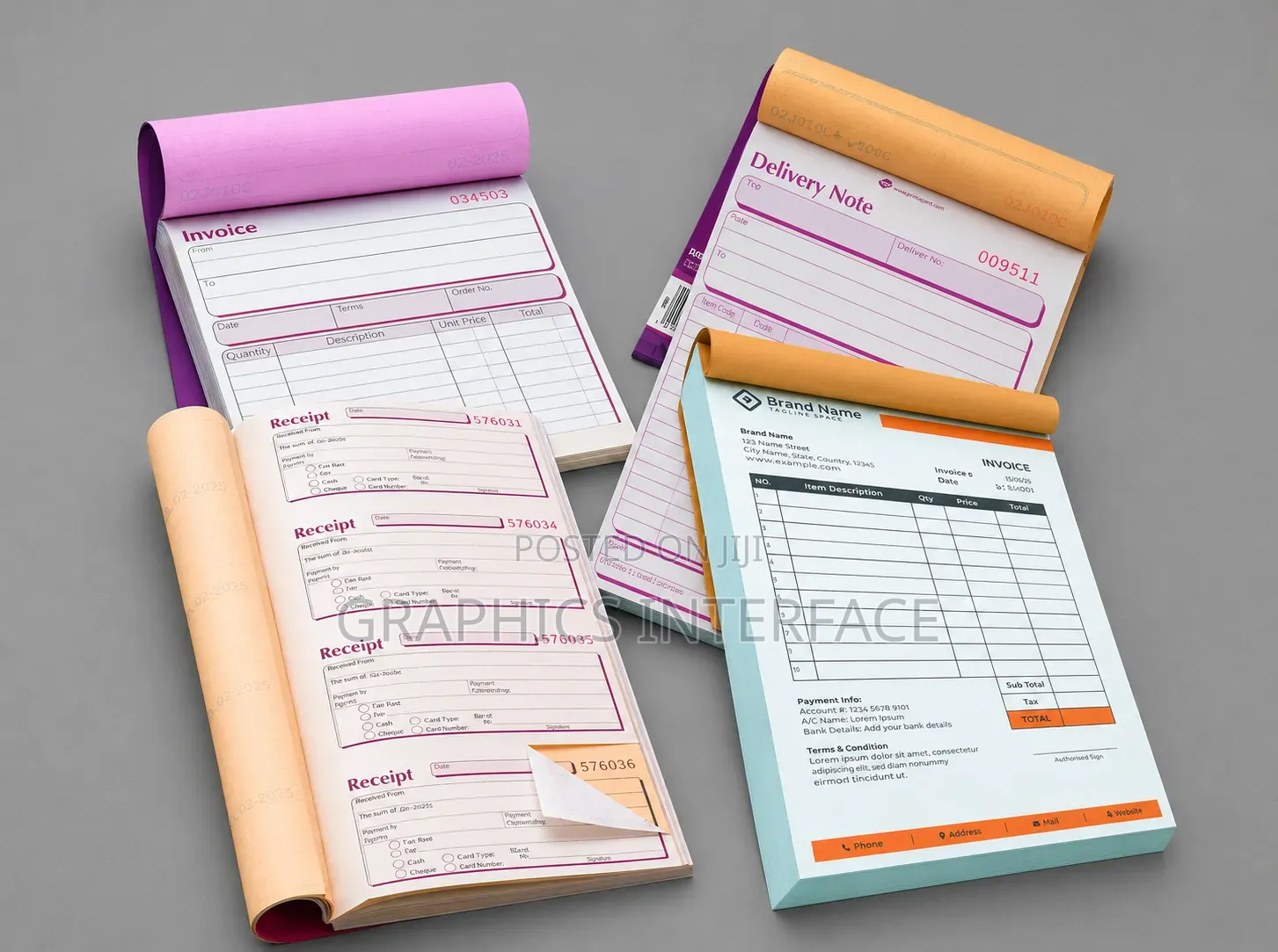 100 Pages A4, A5 , A6 Receipt Books , Cash Sales, Voucher Receipts