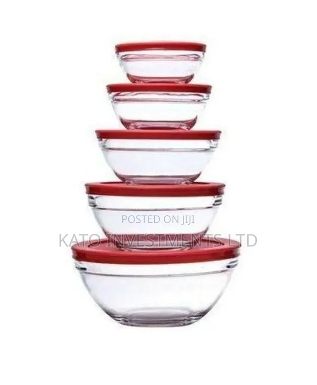 5pcs Heat Resistant Glass Cooking Bowls