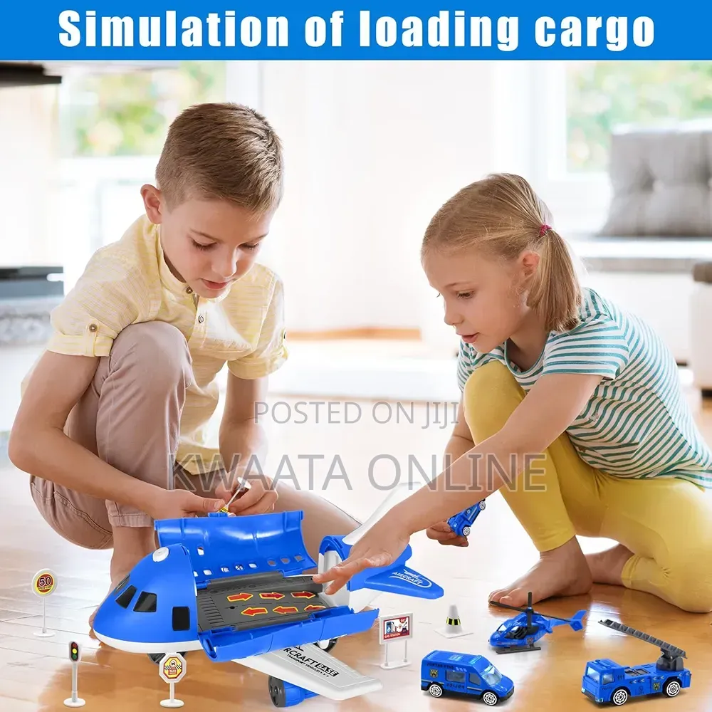 Kids Aviation Toys and Cars With 3 Mini Cars and 1 Helicopter