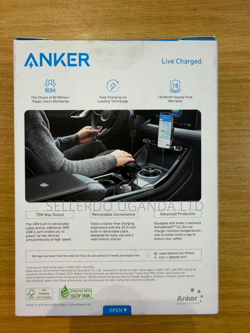 Anker 2-in-1 Clutter-Free Car Charger