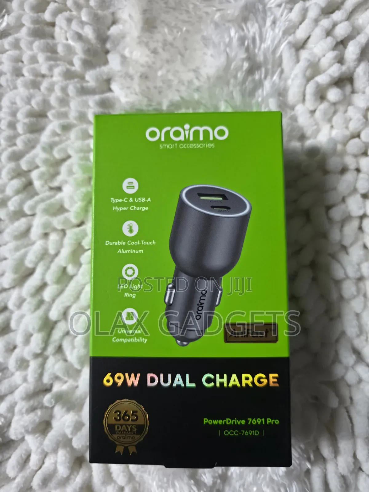 Oraimo 69w Super Fast Car Charger (Occ-7691d)