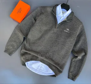 Knitted, Long-Sleeved, Quarter-Zip Sweaters for Men, Women