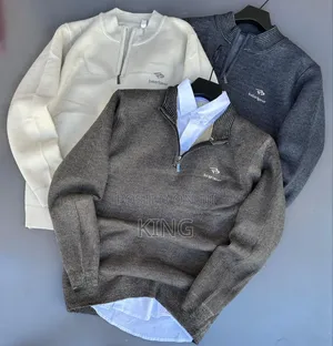 Knitted, Long-Sleeved, Quarter-Zip Sweaters for Men, Women