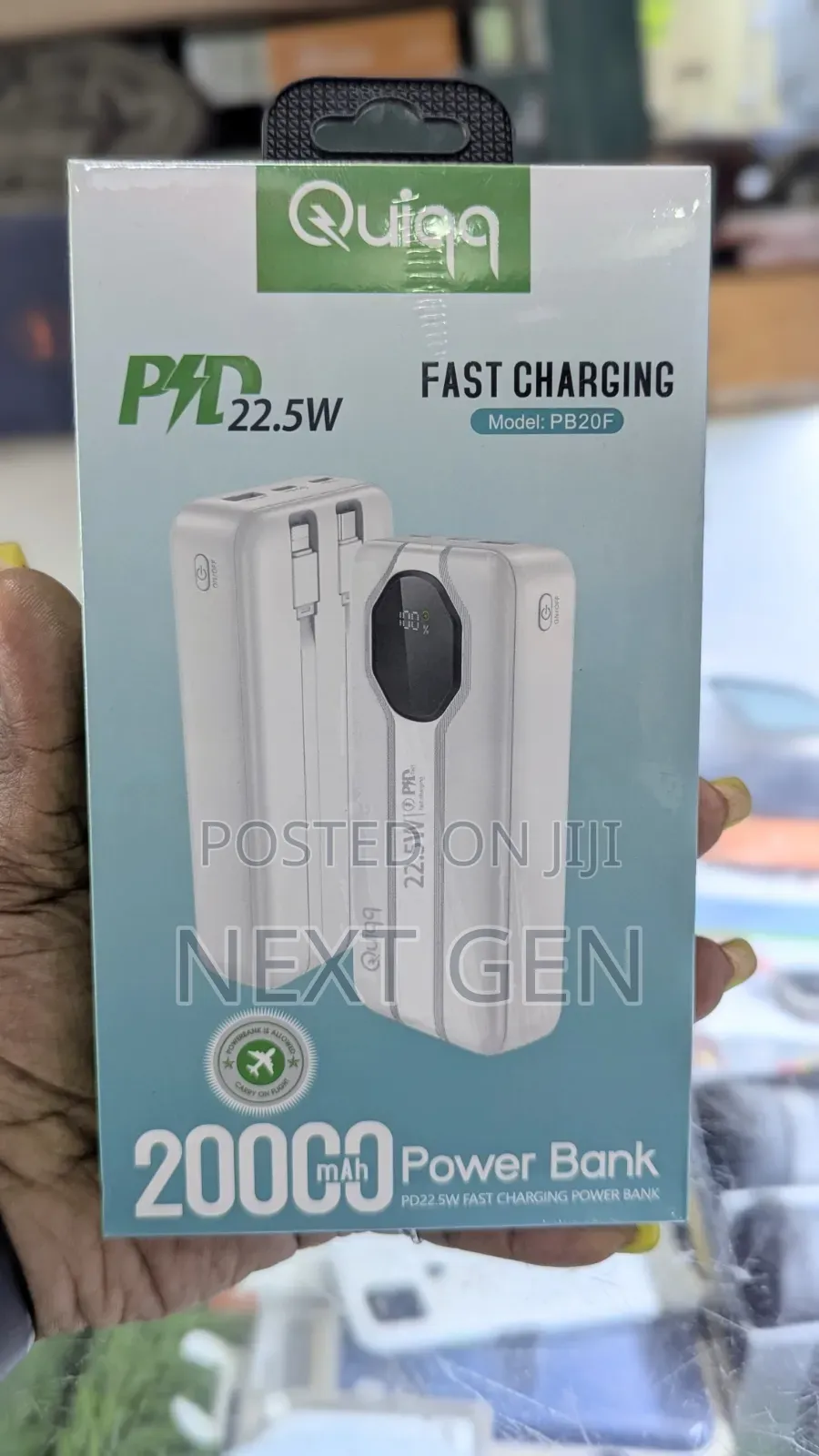 Original Quiqq 20000mah Pd 22.5w Powerbank – Digital Display
