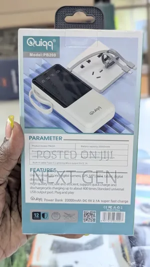 Original Quiqq 20000mah Pd 22.5w Powerbank – Digital Display