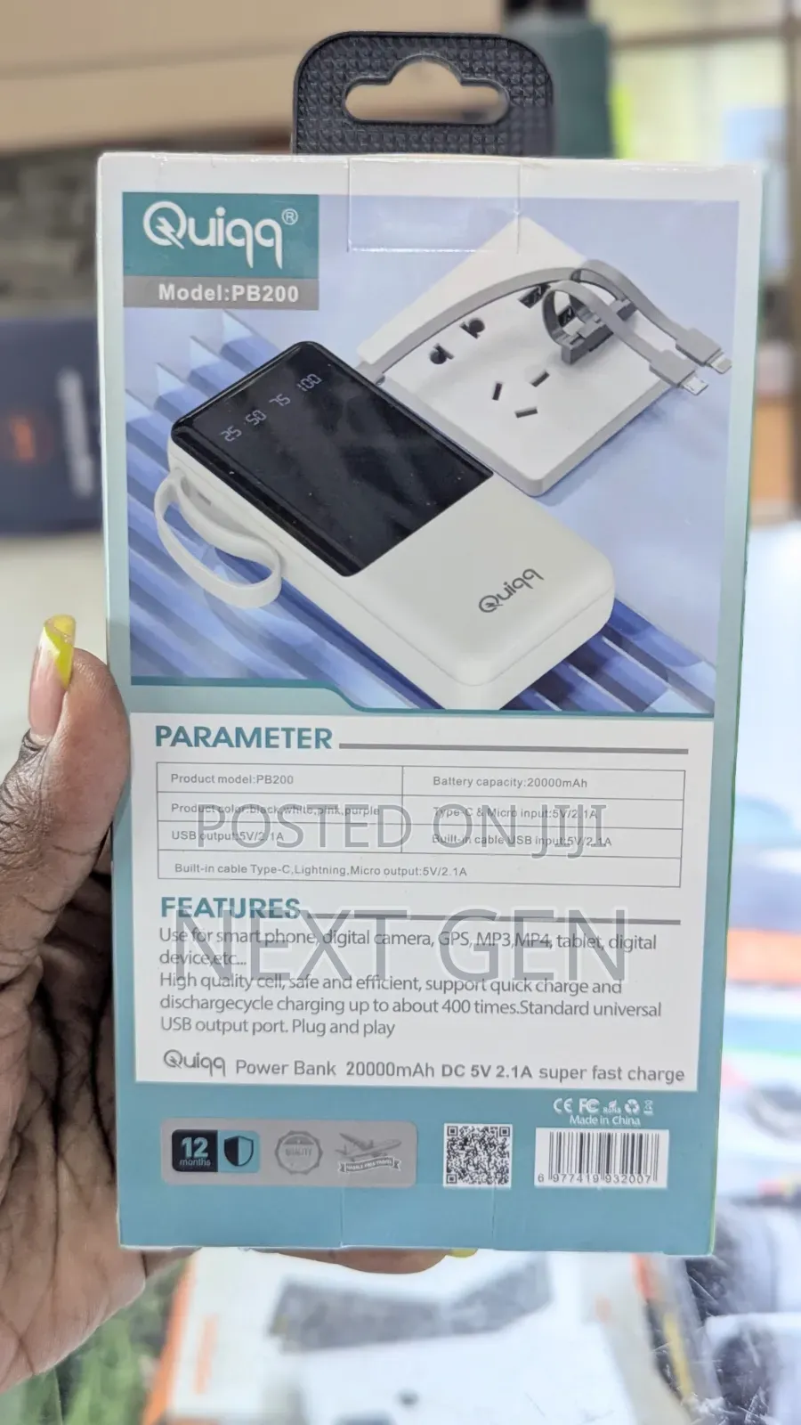 Original Quiqq 20000mah Pd 22.5w Powerbank – Digital Display