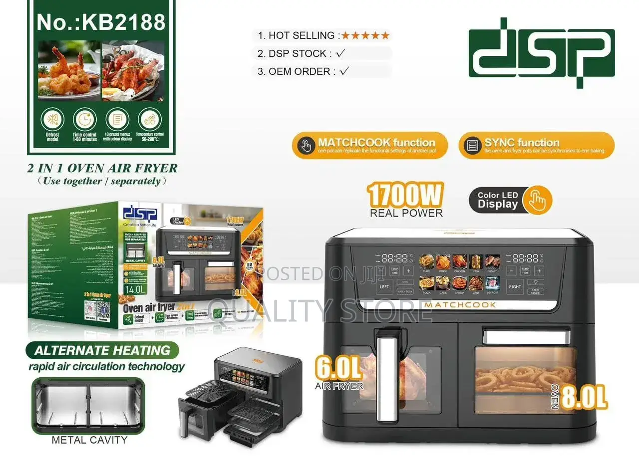 DSP 2 in 1 Oven and Air Flyer 14 L Kb2188