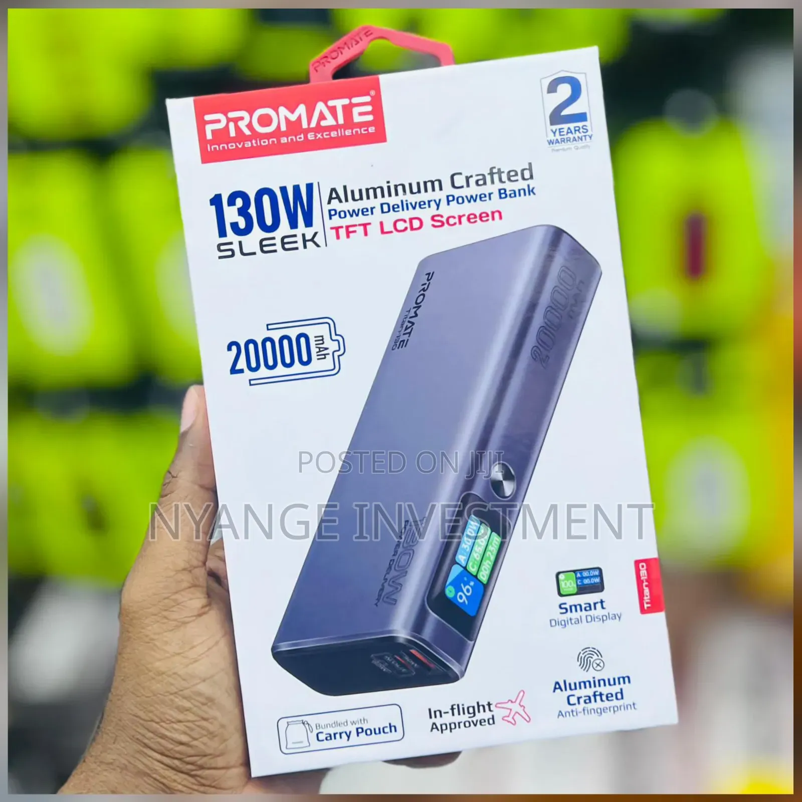 Promate Titan-130 20000mah Power Bank With a 130w -