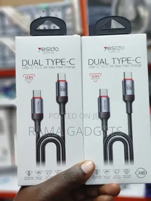 Yesido Ca183 2m 60w Pd Fast Charging Type-C to Type-C Cable.